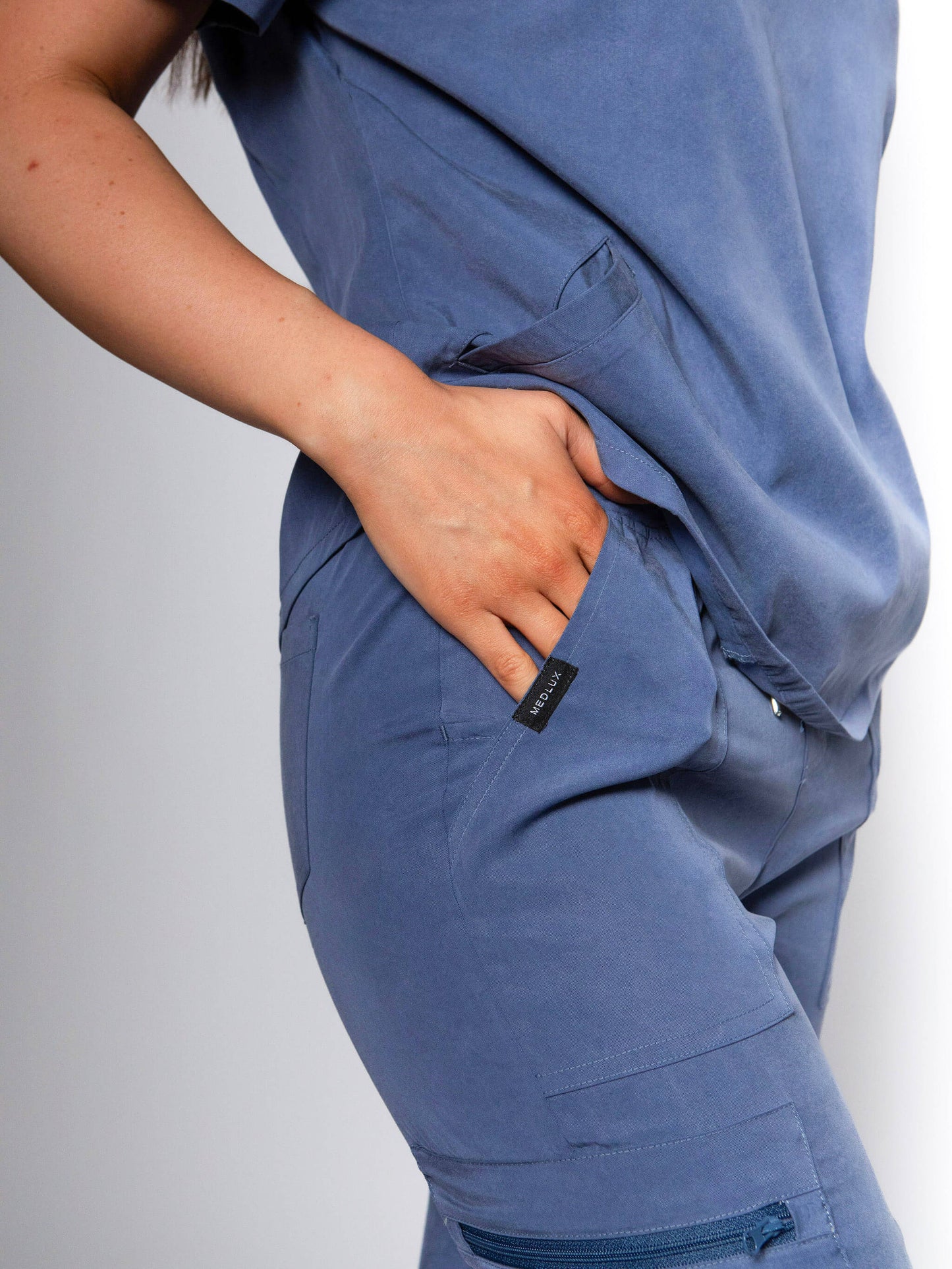 Slate Blue Jogger Scrub Pants