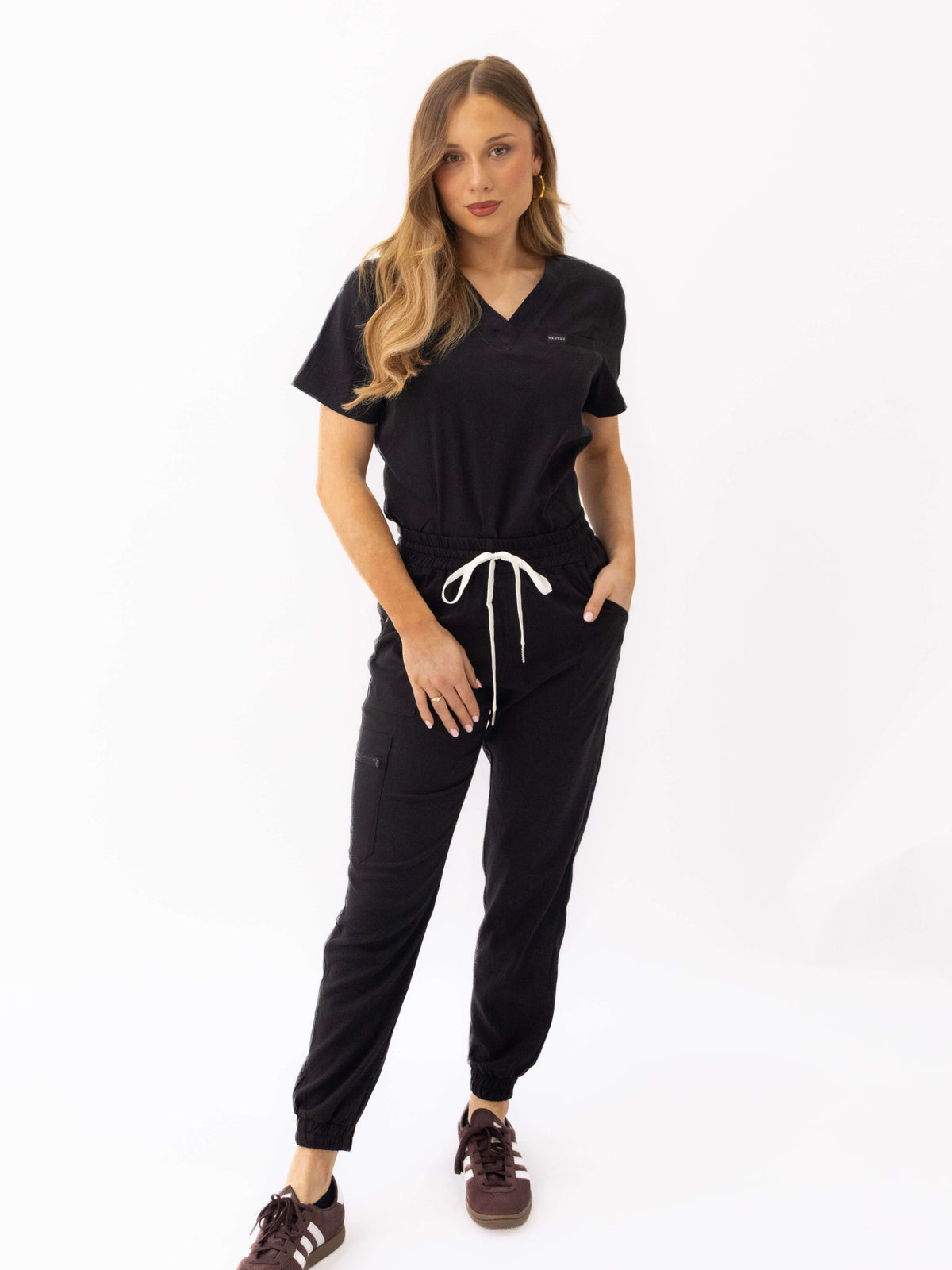 Women's Lyocell Jogger Scrub Pants- Onyx Black | Medlux