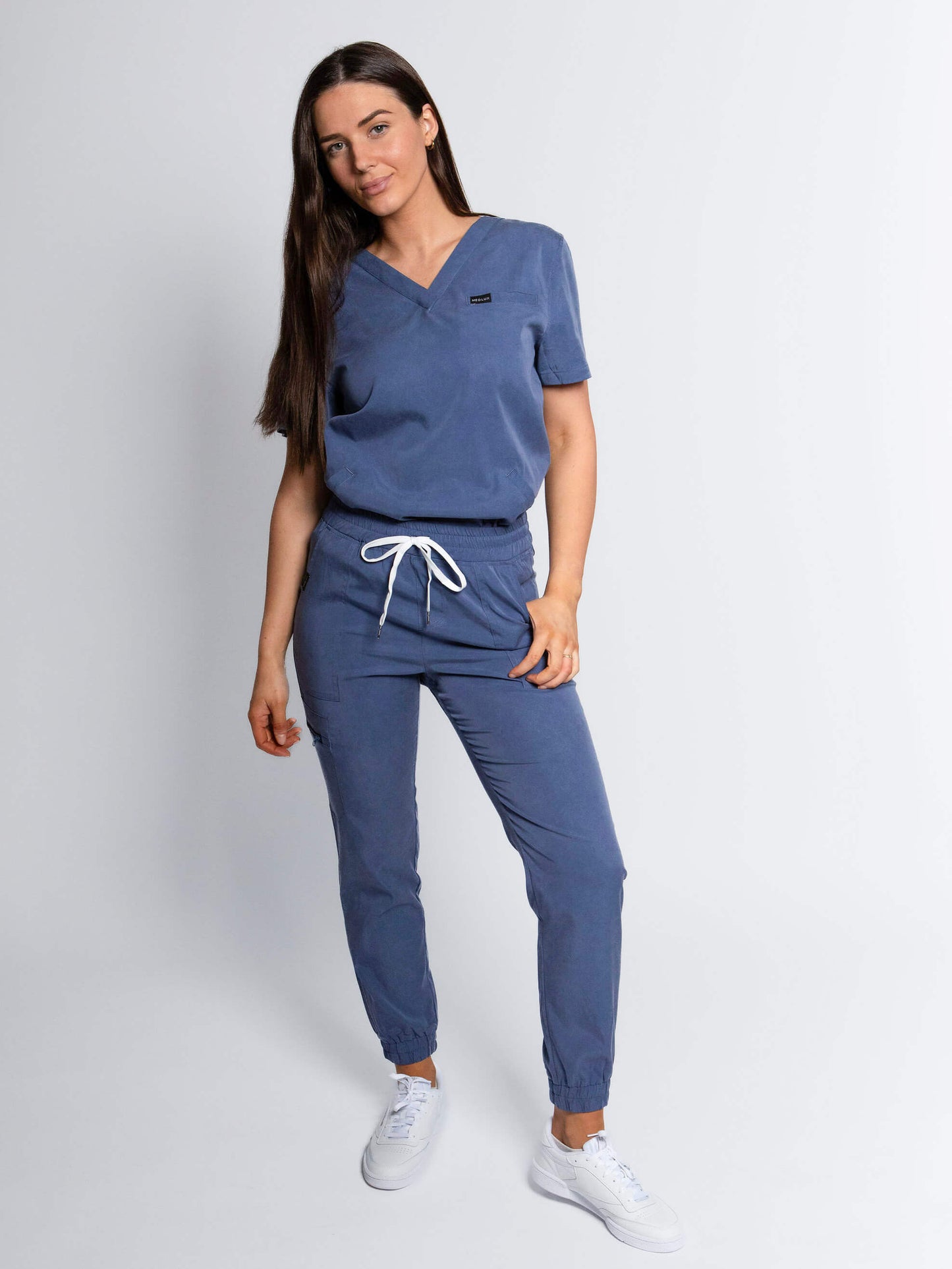 Slate Blue Jogger Scrub Pants