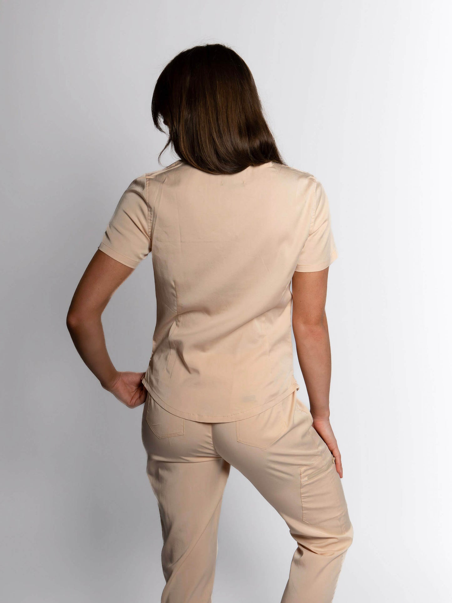 Oat Milk Three Pocket Scrub Top