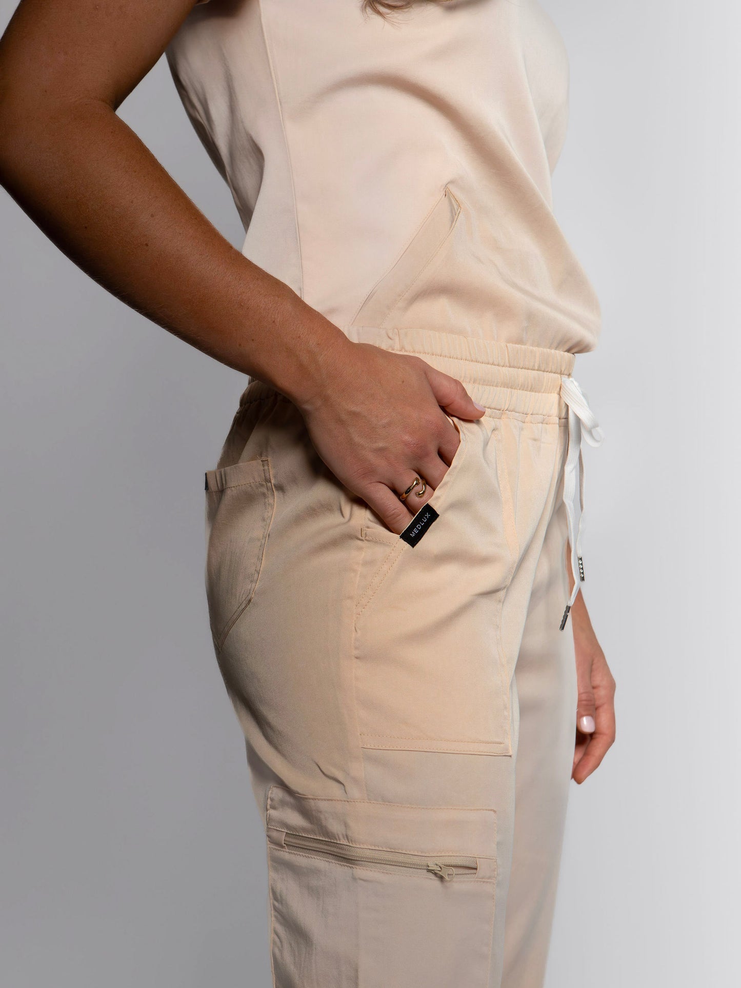 Oat Milk Jogger Scrubs Pants