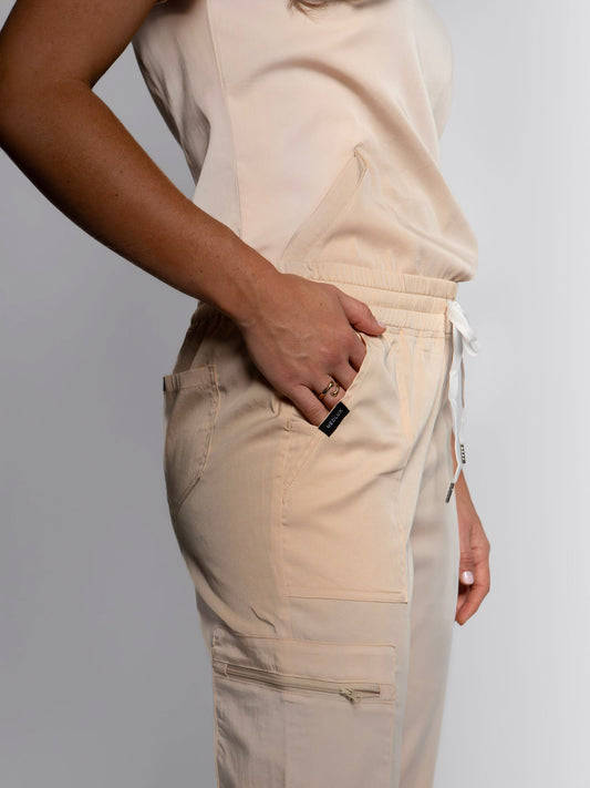 Oat Milk Jogger Scrubs Pants