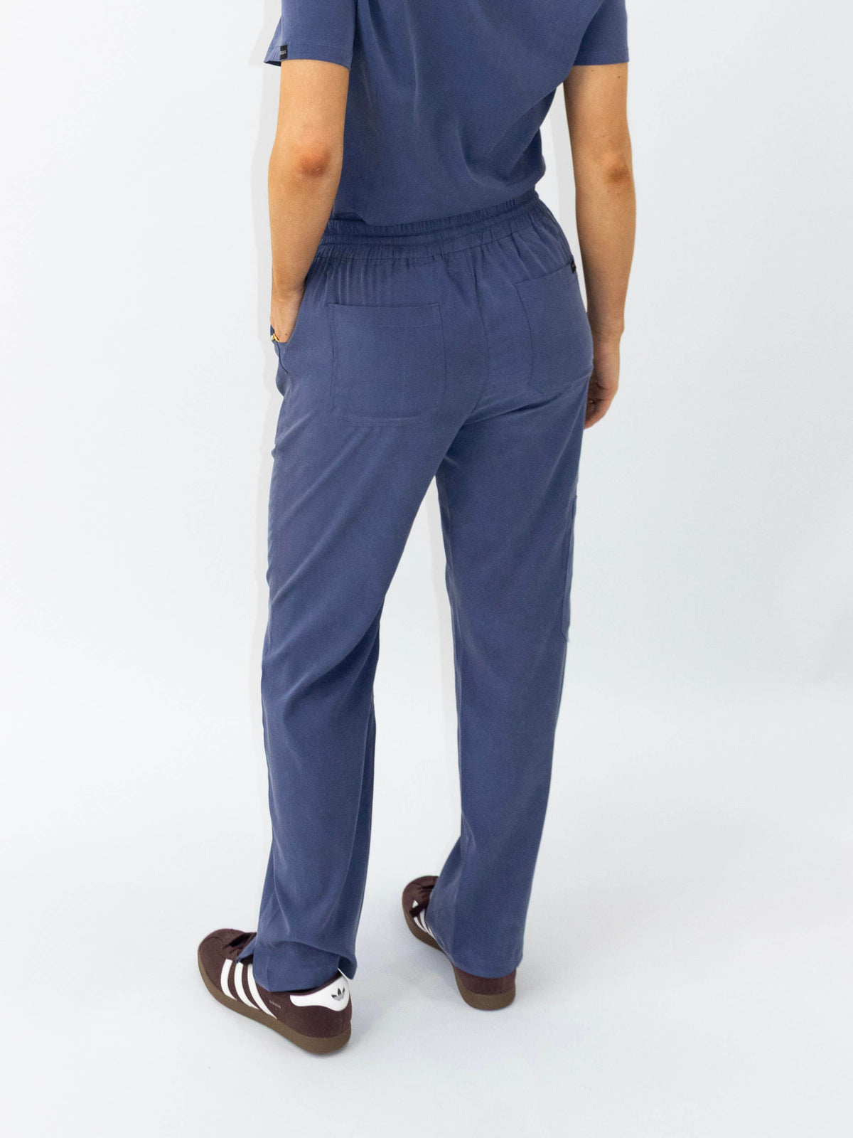 Women's Lyocell Straight Leg Scrub Pants- Slate Blue | Medlux