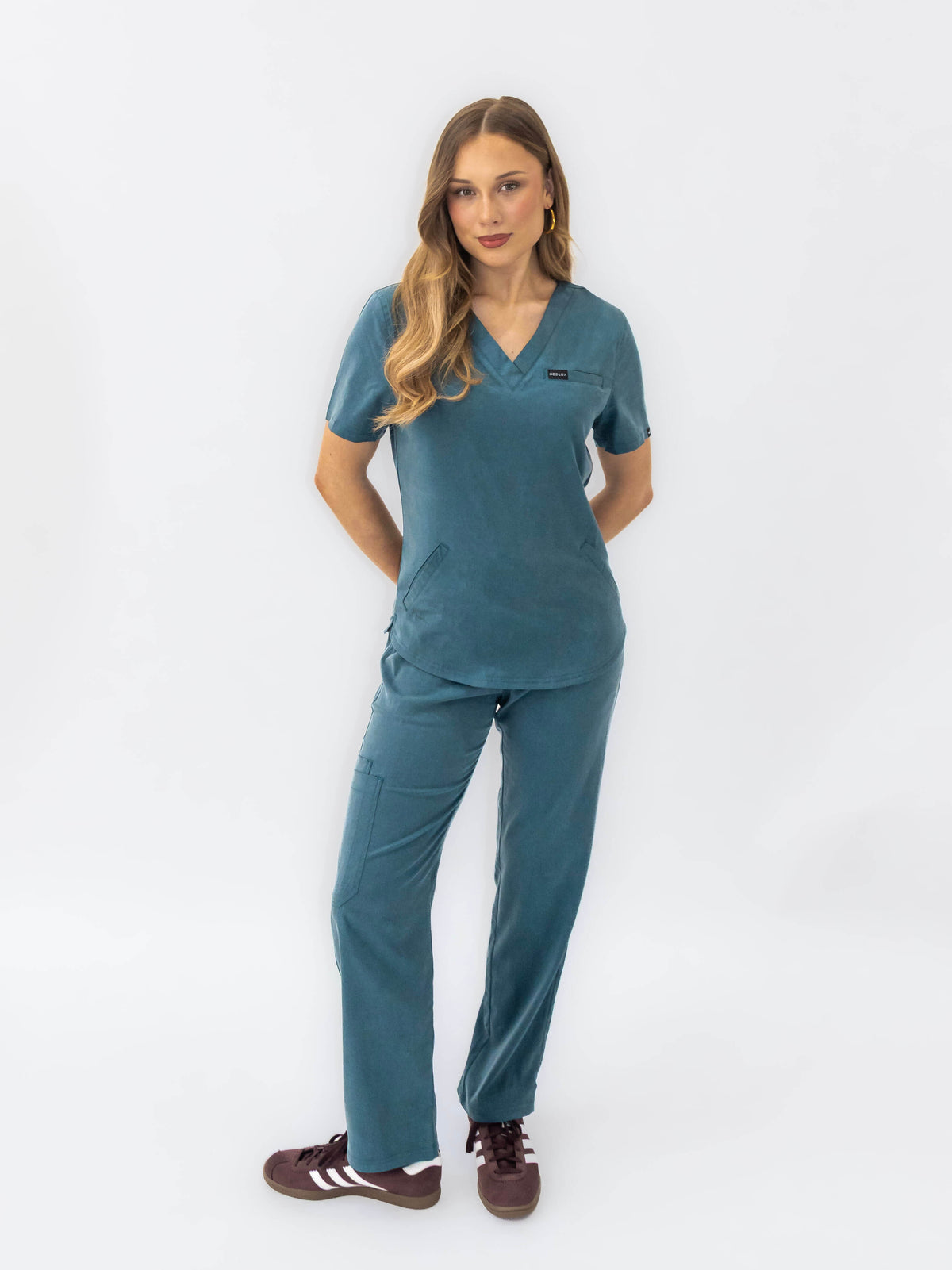 Women's Lyocell Scrub Top- Deep Teal | Medlux