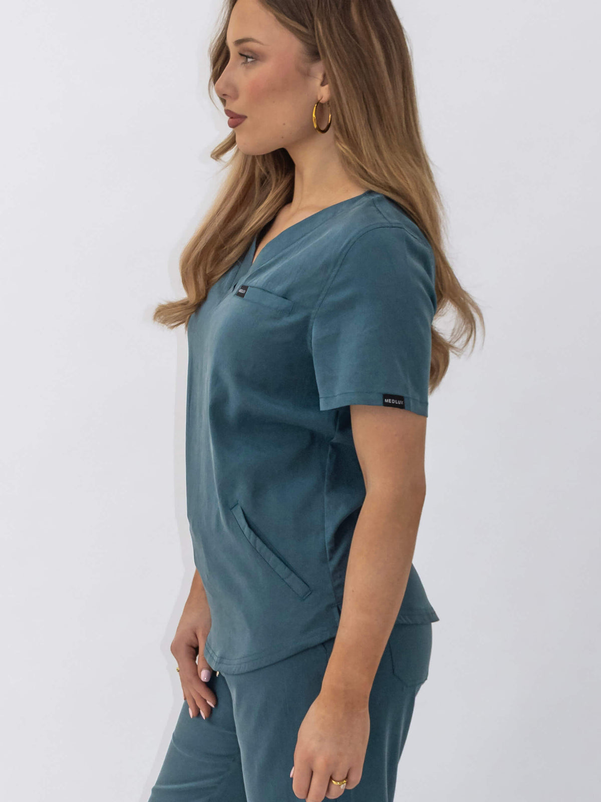 Women's Lyocell Scrub Top- Deep Teal | Medlux