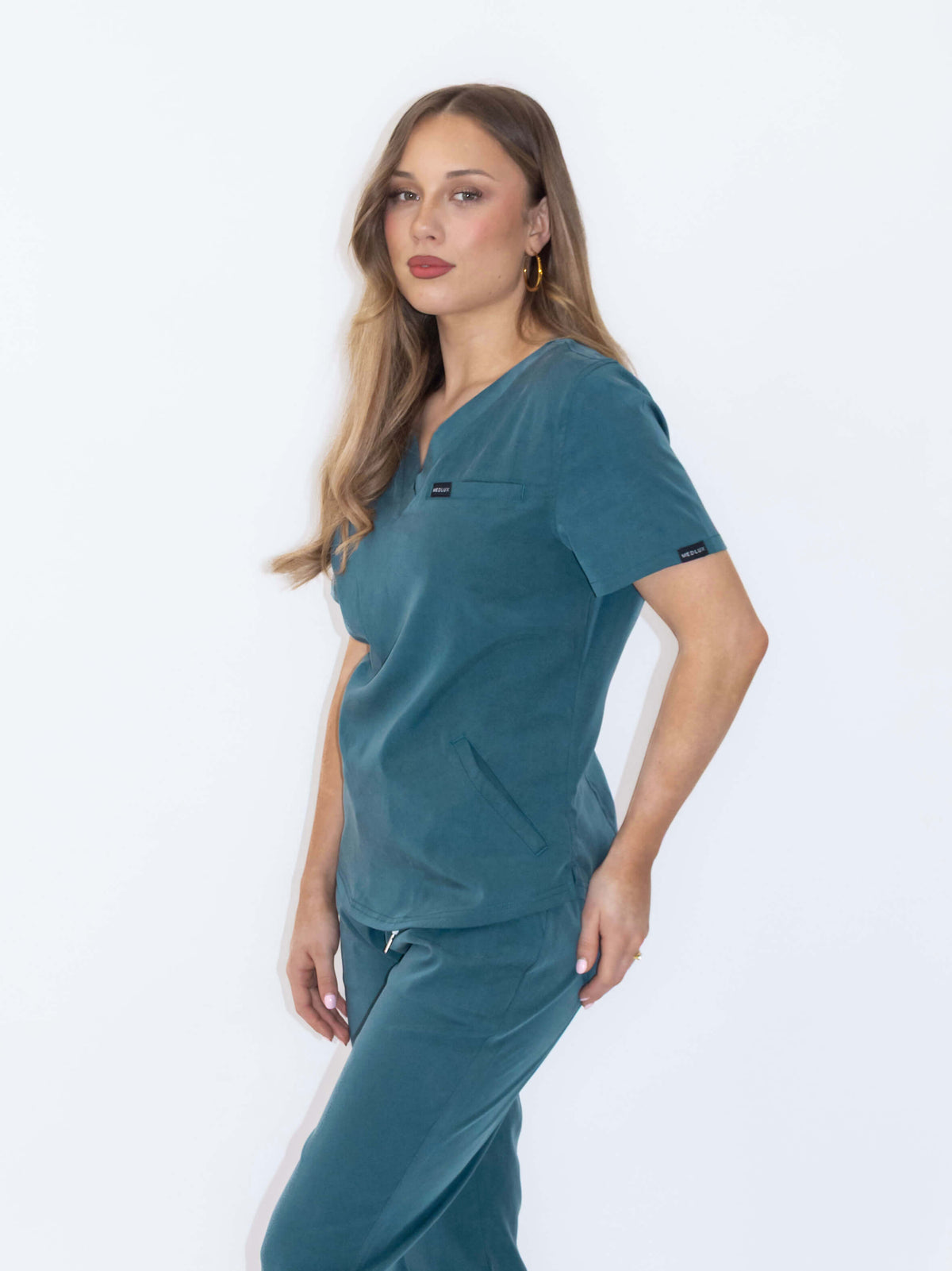 Women's Lyocell Scrub Top- Deep Teal | Medlux