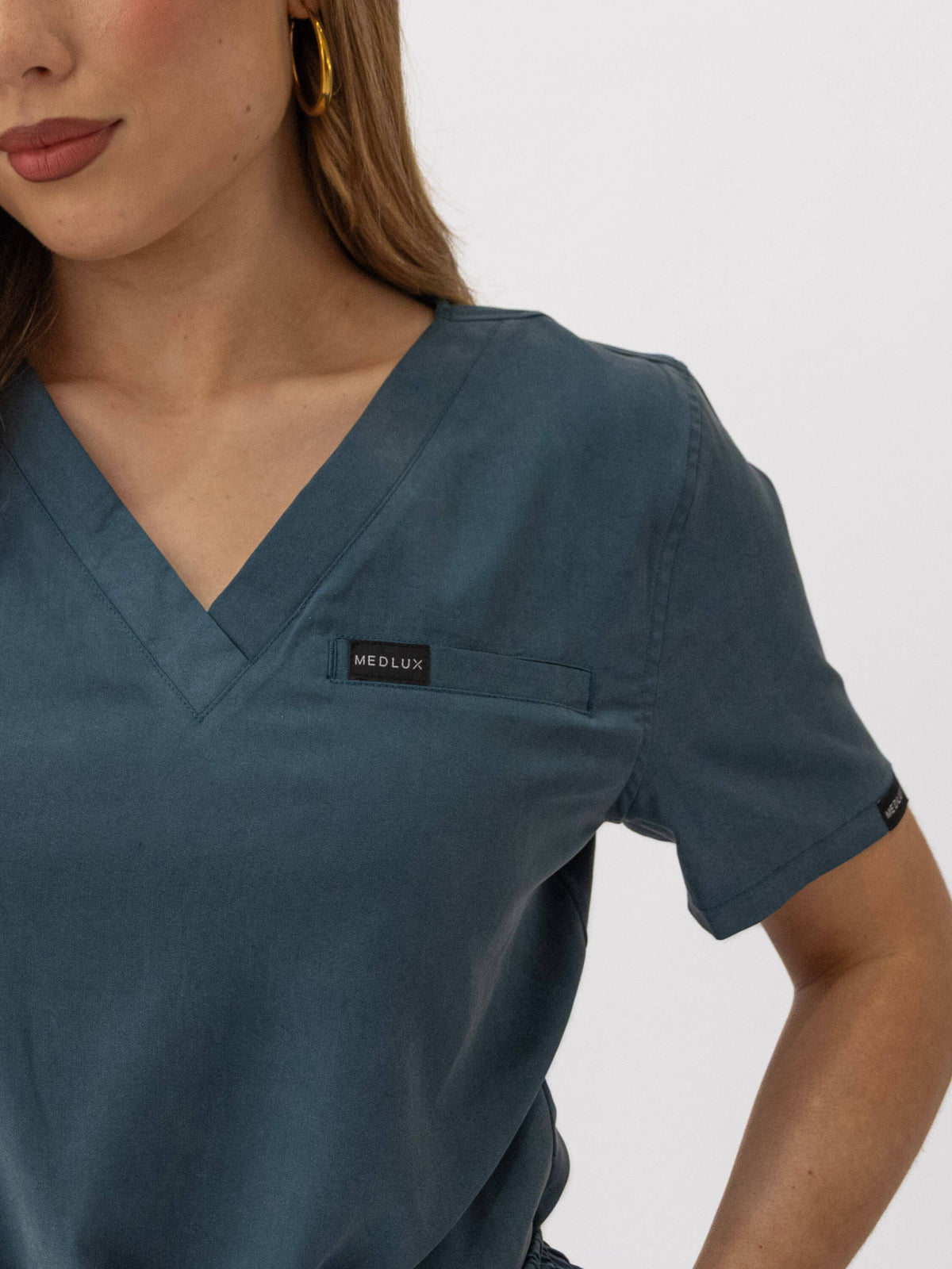 Women's Lyocell Scrub Top- Deep Teal | Medlux