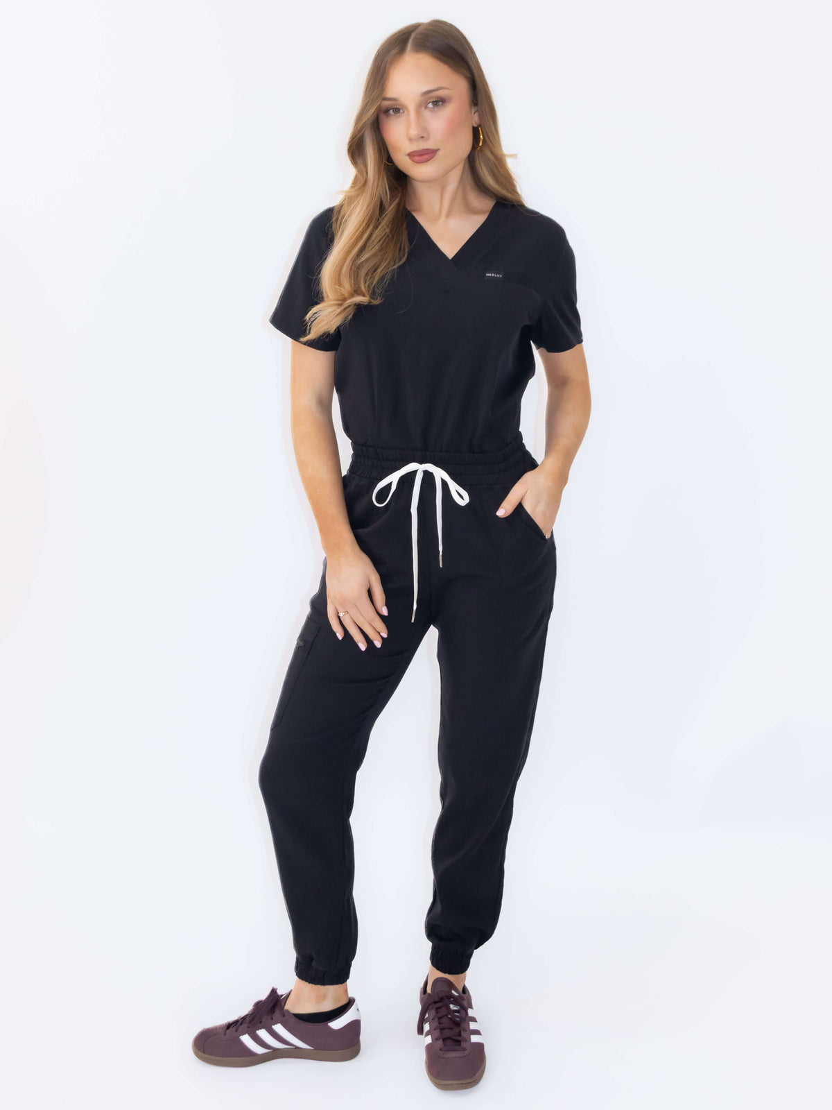 Women's Lyocell Jogger Scrub Pants- Onyx Black | Medlux